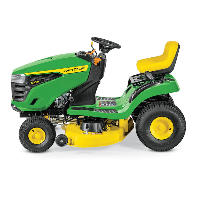 John Deere S100 17.5-HP Hydrostatic Riding Lawn Mower with 42-inch Deck - Perfect for Mulching!